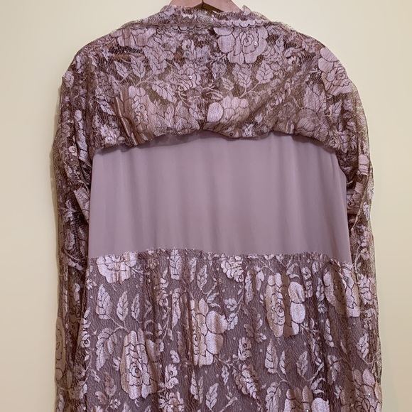 Rina DiMontella | Vintage Sequin French Lace 1920s Style Lace Tiered Dress 14 - Picture 14 of 17